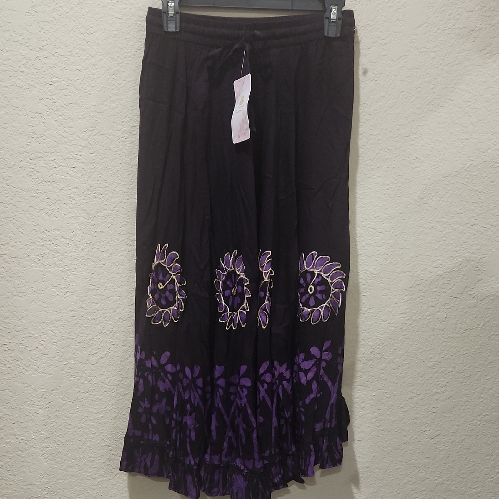 Jackpot Purple Floral Maxi Skirt